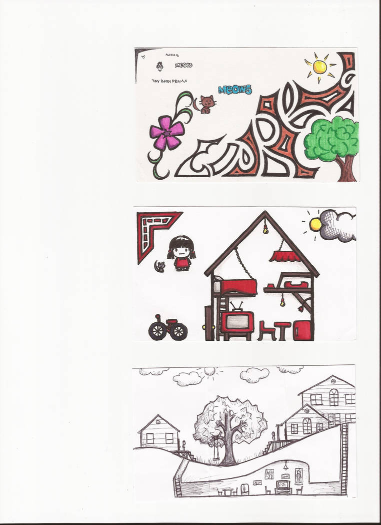 Notecard Drawings by kittyysnake on DeviantArt
