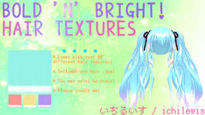 [MMD] Bold 'n' Bright Hair Textures + DL