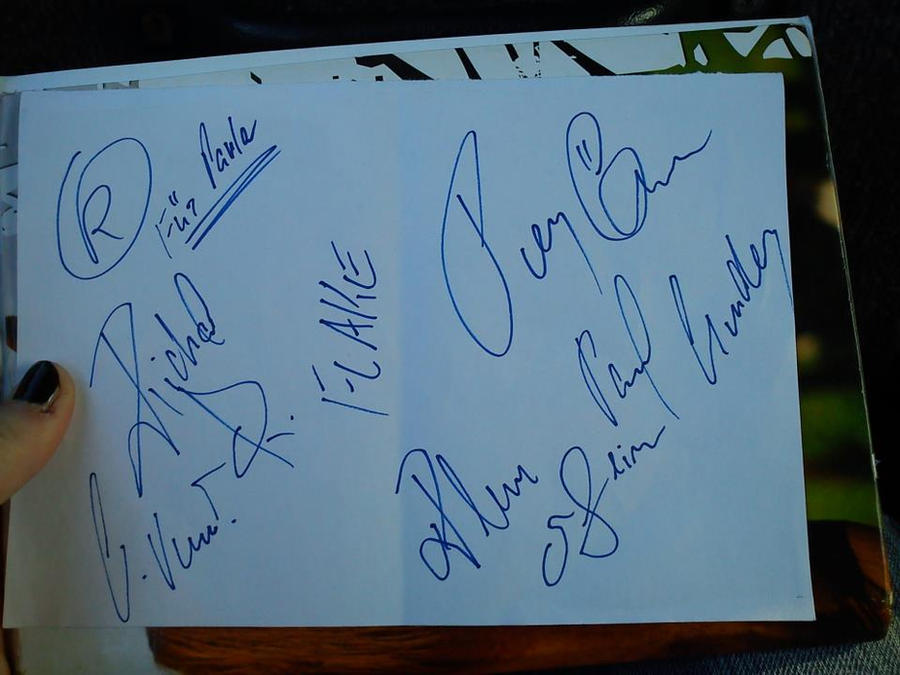 Autograps Rammstein autograps by Noni3 on DeviantArt
