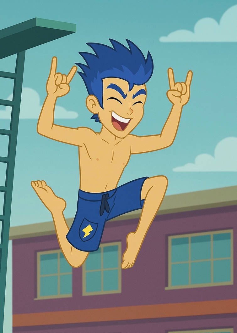 Flash Sentry Deviantart Flash Sentry Taking a High Dive by AlexanderBronySketch on DeviantArt