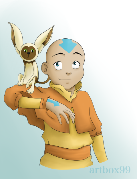 Aang and Momo