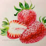 Strawberries Botanical Portrait