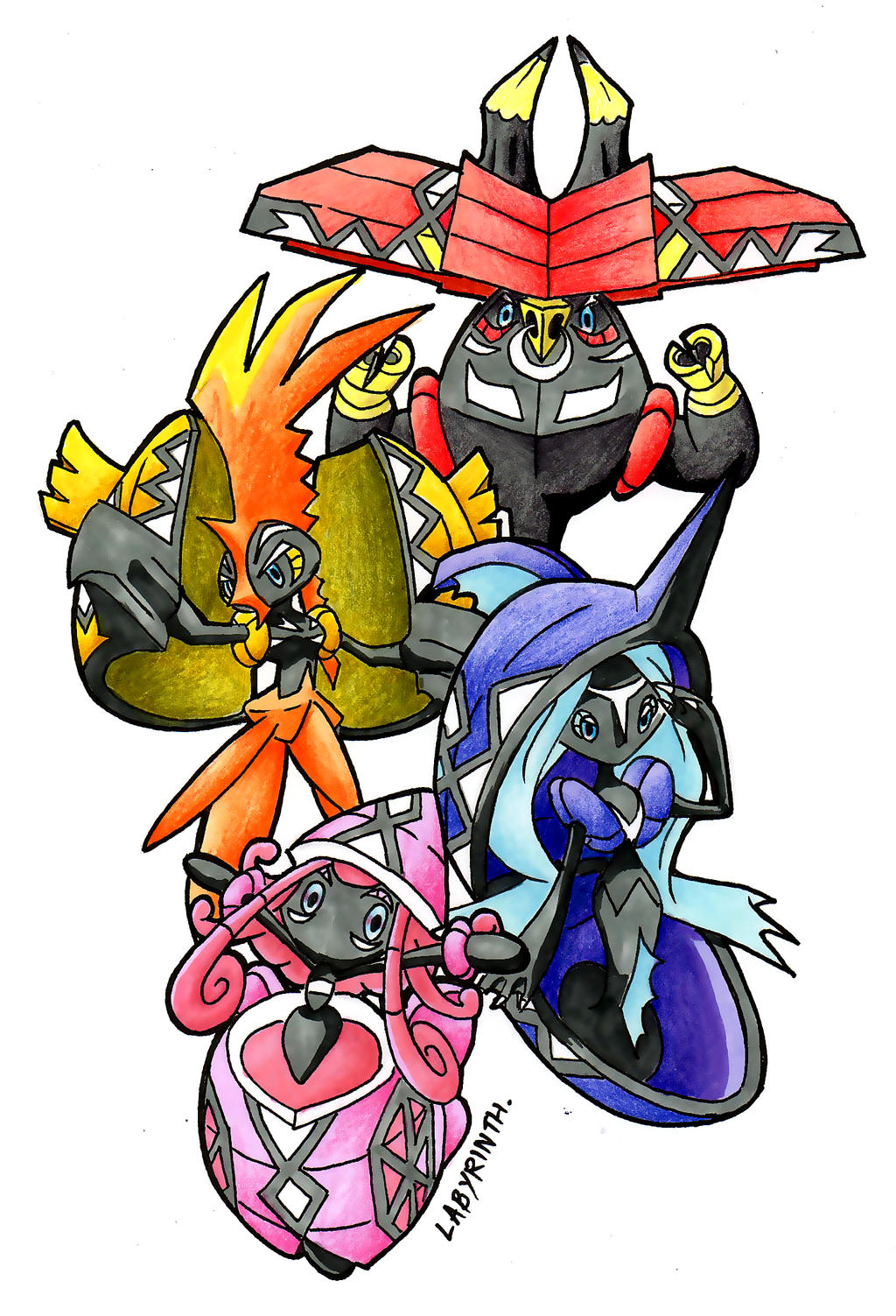 Pokemon All Tapu Pokemon (Pokemon Sun and Moon) by Arelle28 on DeviantArt