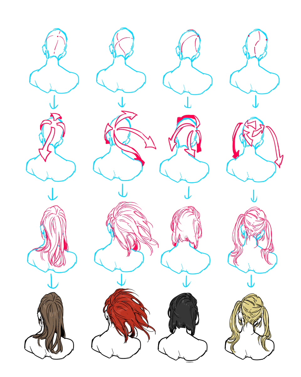 Hair Reference 1 by Disaya on deviantART  Anime drawings, Drawings,  Drawing tutorial