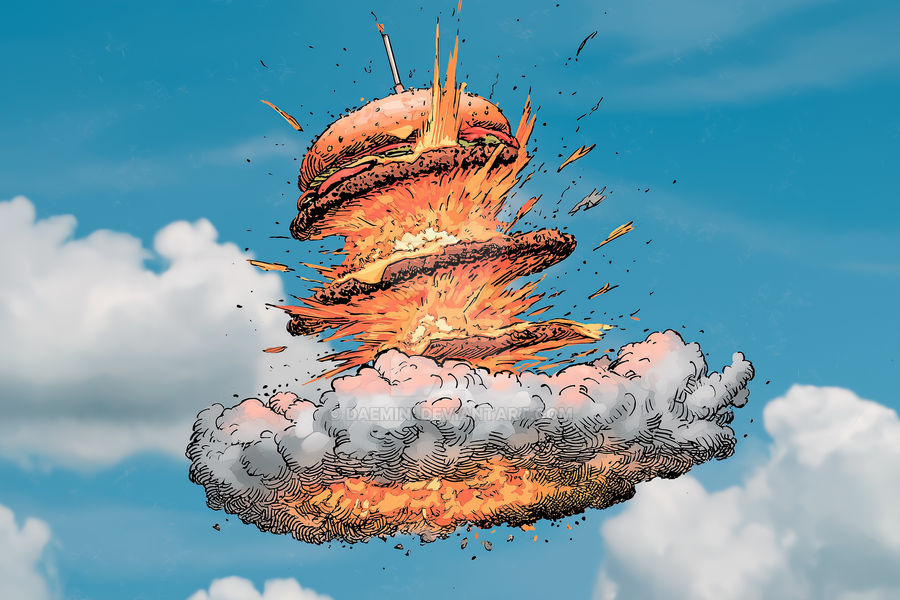 Exploding Lasagne Exploding Fast Food 3 by daemini on DeviantArt