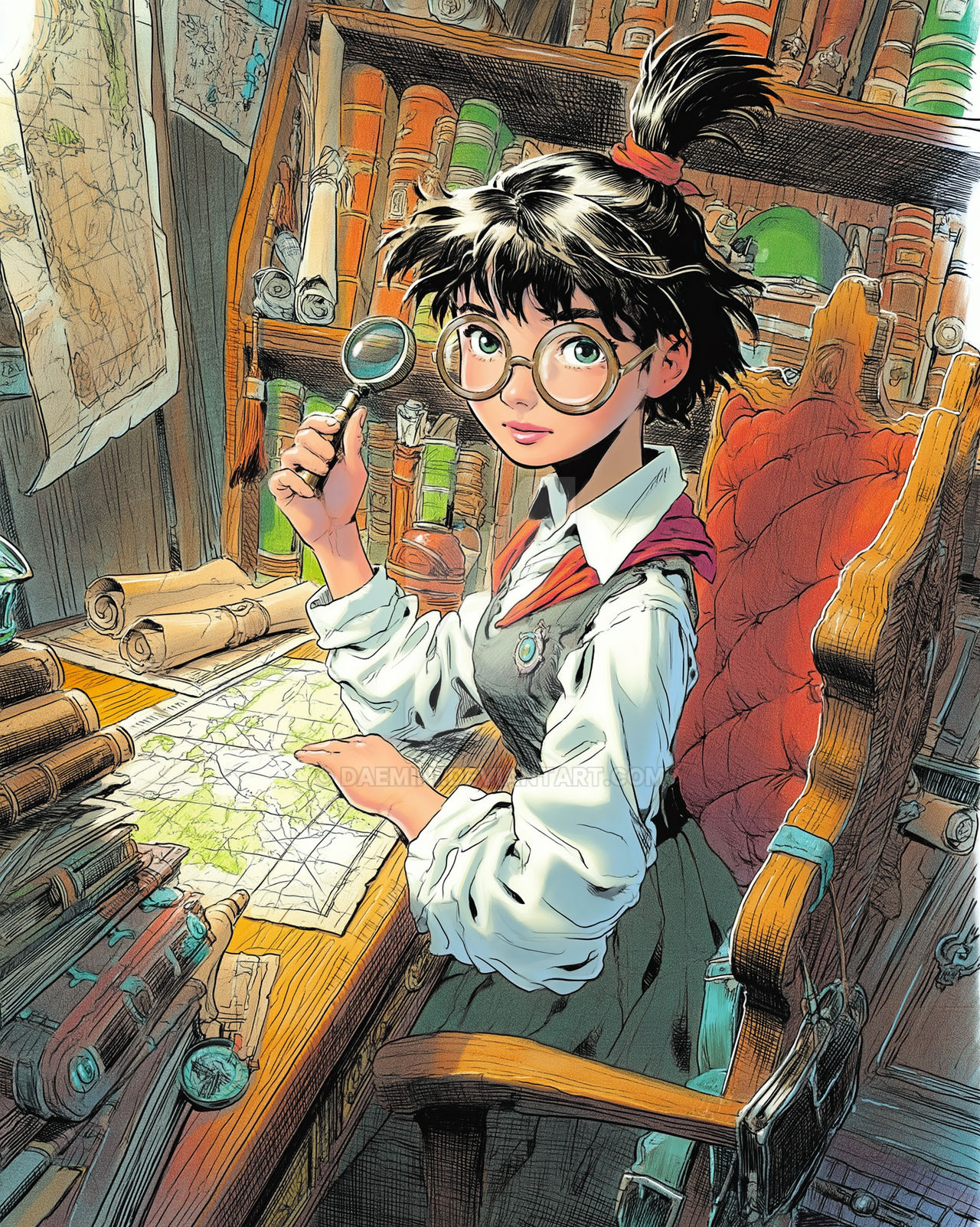 Studnine Deviantart Studying Girl 5 by daemini on DeviantArt