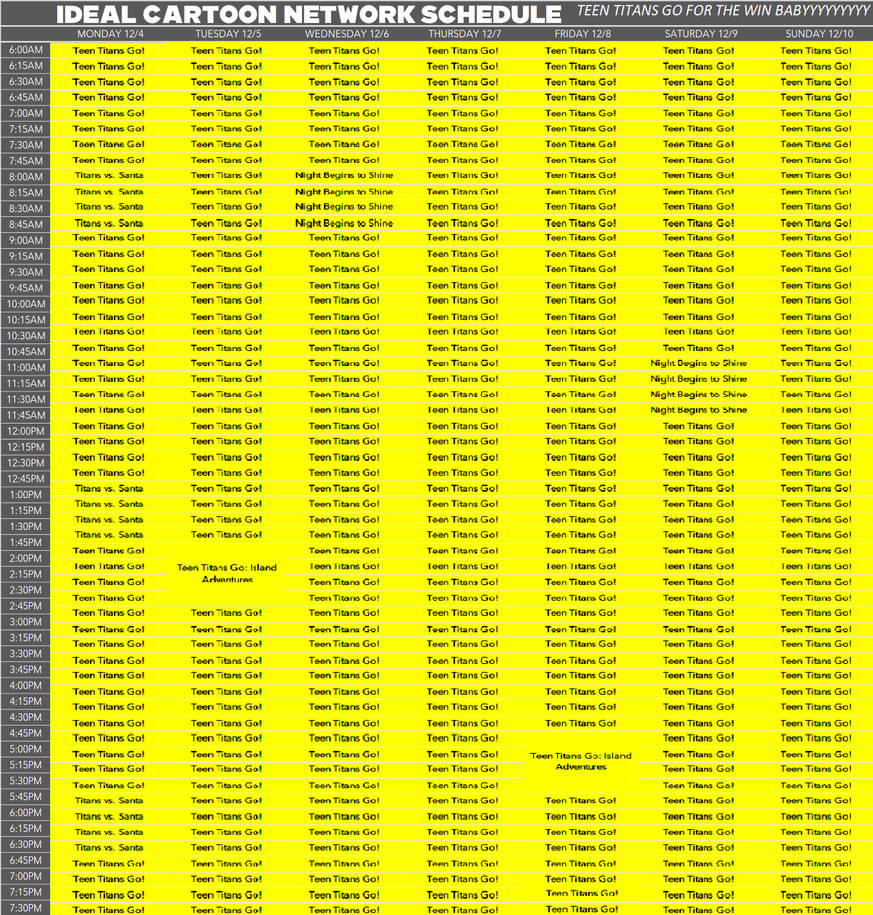 The Ideal Cartoon Network Schedule By TStvOfficialDA On DeviantArt the-ideal-cartoon-network-schedule-by-tstvofficialda-on-deviantart
