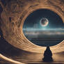 Looking towards the moon (HD)