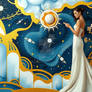 White Dress and the Night Sky