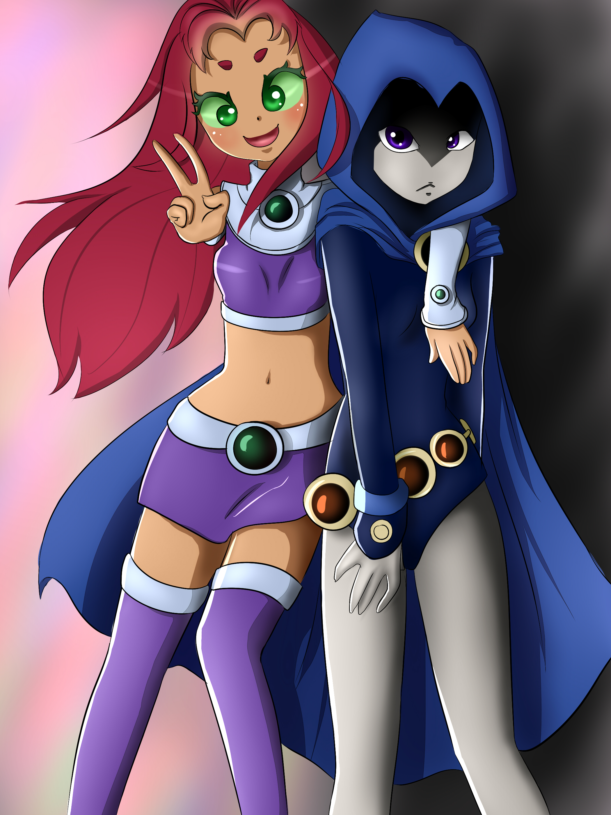 Starfire and Raven~ by MarkianaTC on DeviantArt