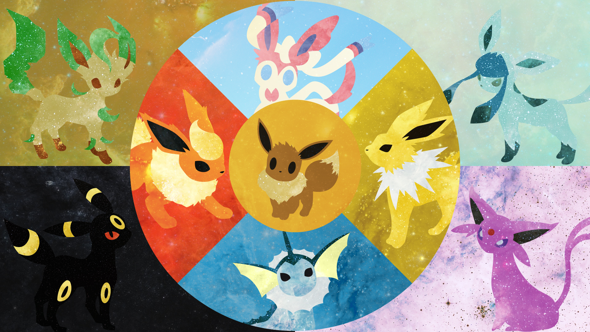 Eevee Pokemon Evolutions Wallpaper by NatuTorchic on DeviantArt