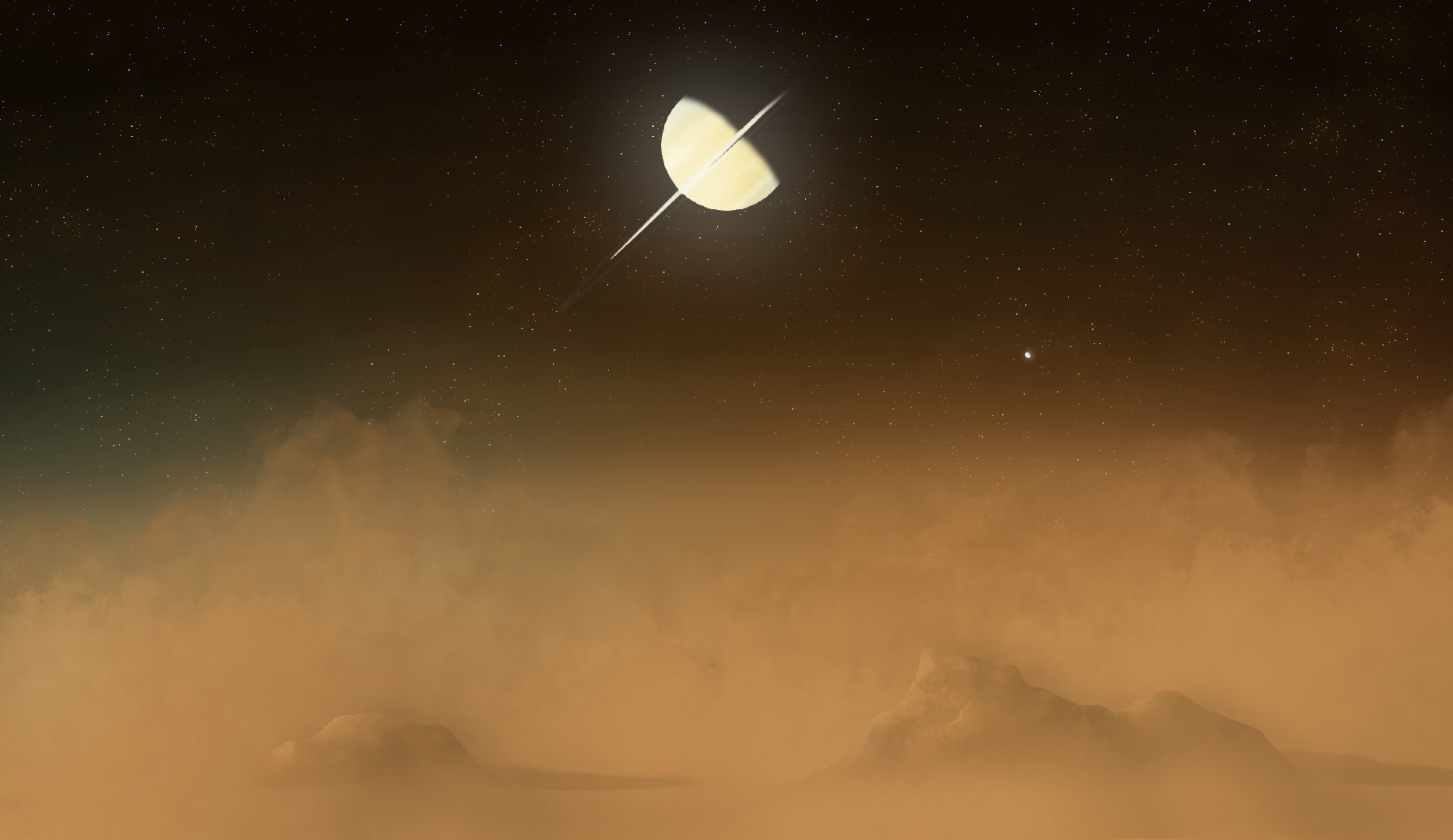 View from titan atmosphere