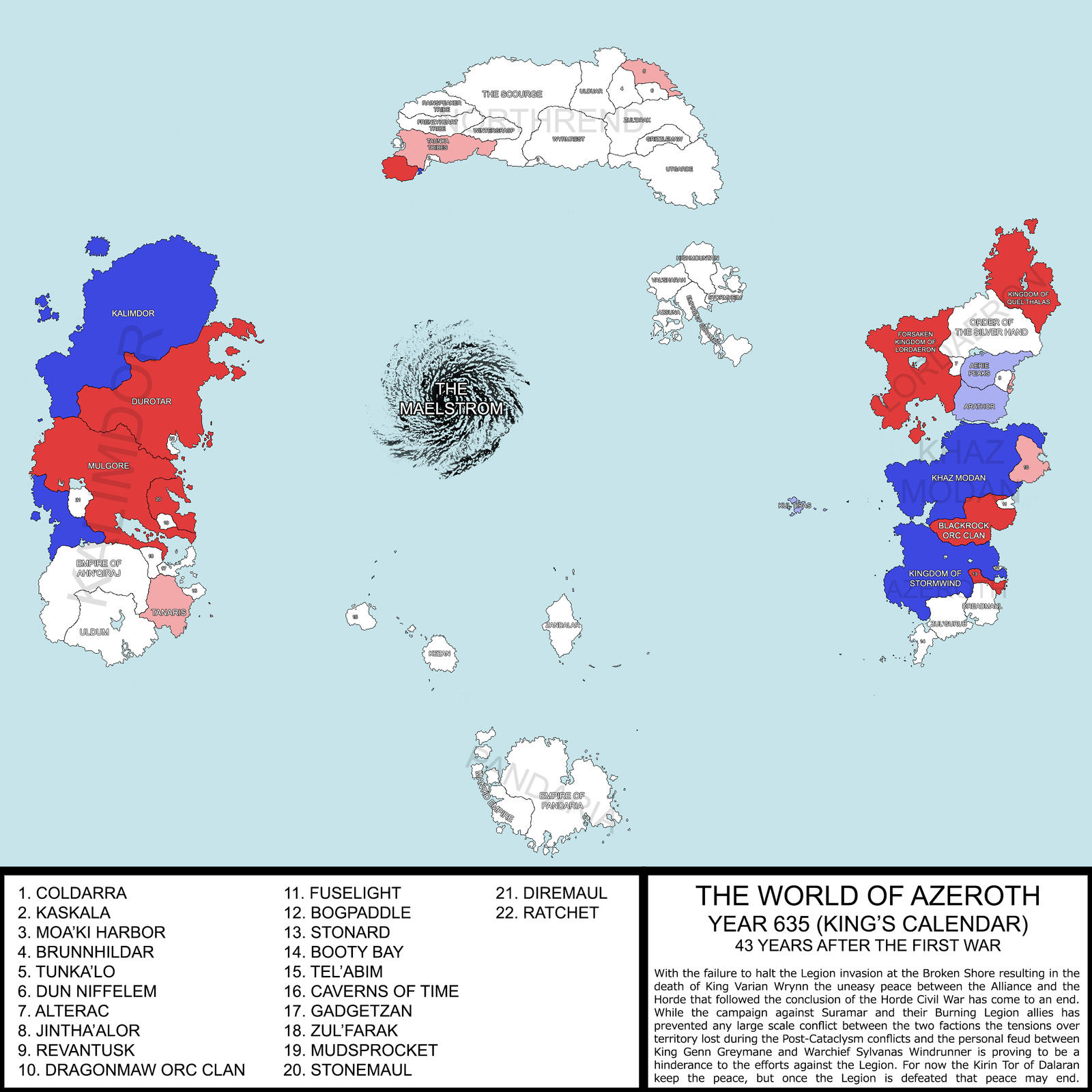 Azeroth Political Map by ART5EC on DeviantArt