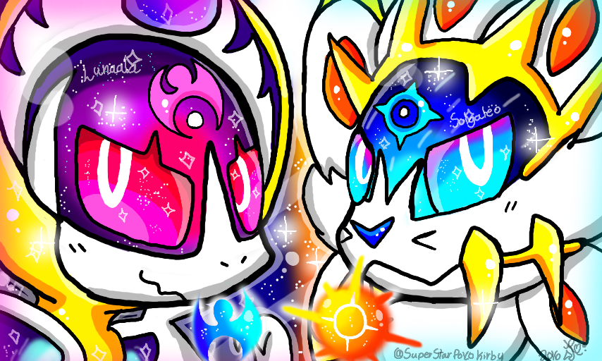 Solgaleo VS Lunala by frank-einstein