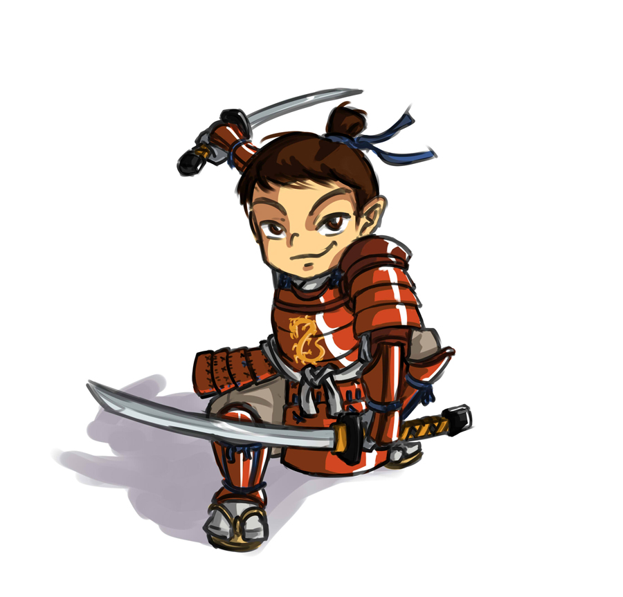 Red Chibi Samurai by XanShadowsong on DeviantArt