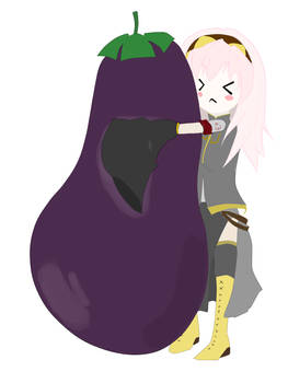 Megurine Luka and her Eggplant