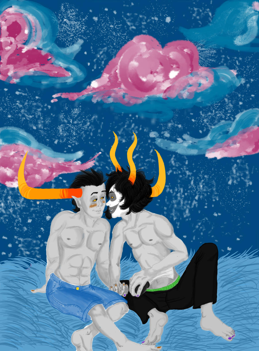 Gamzee and Tavros: Make out