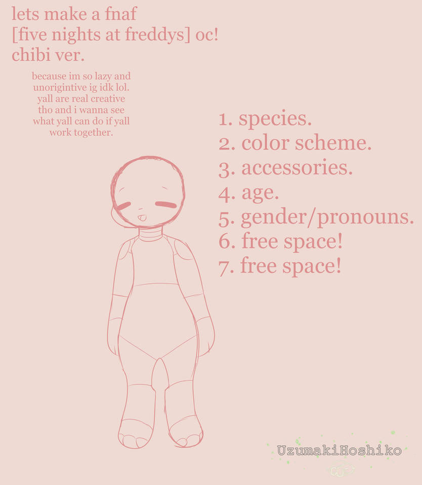 Lets Make A Fnaf Oc by JinxedAnubis on DeviantArt