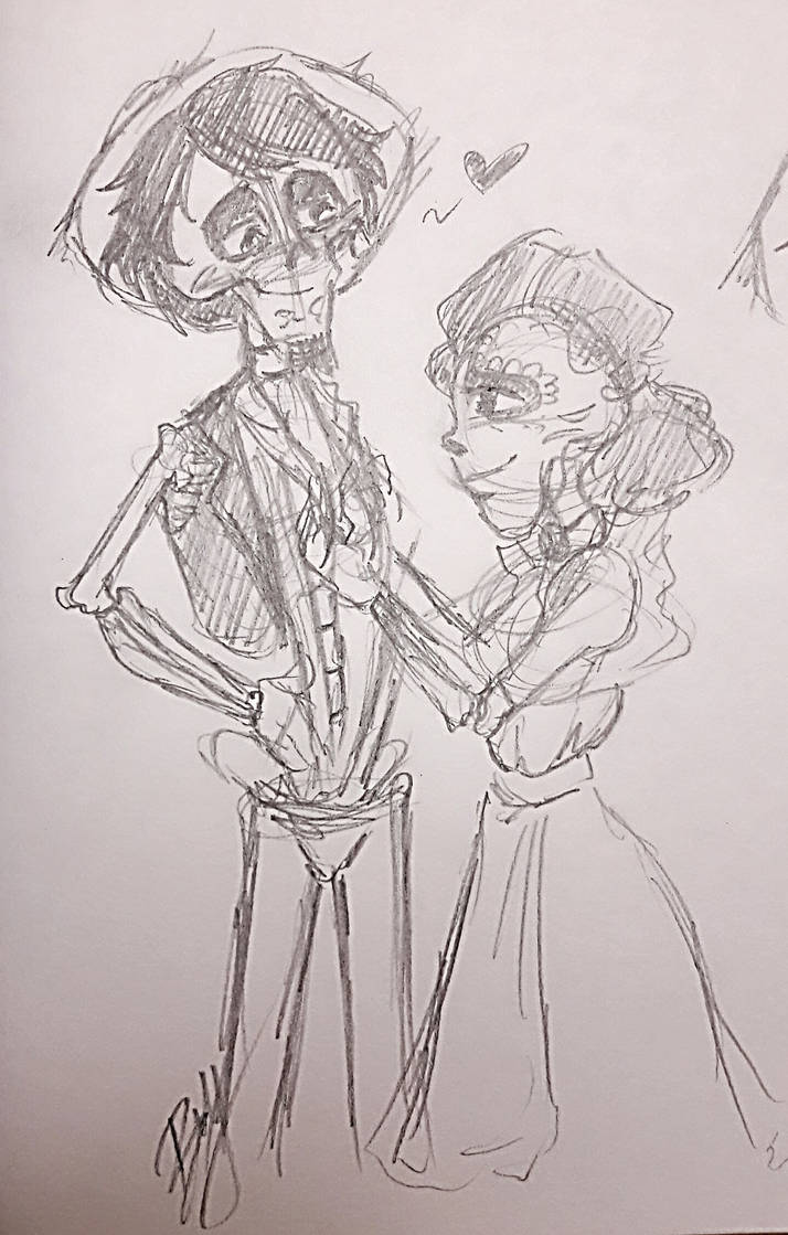 Imelda and Hector sketch 1 by Bing-Klosby on DeviantArt