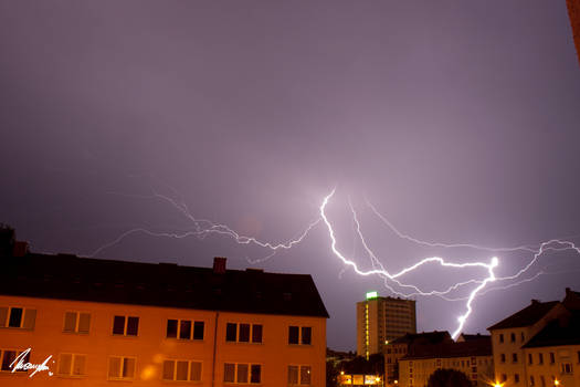 Lightning while thunderstorm