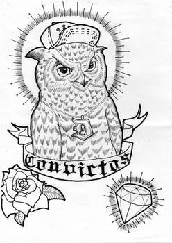 sketch eagle owl