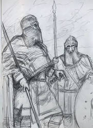 Two Vikings (sketch ) 