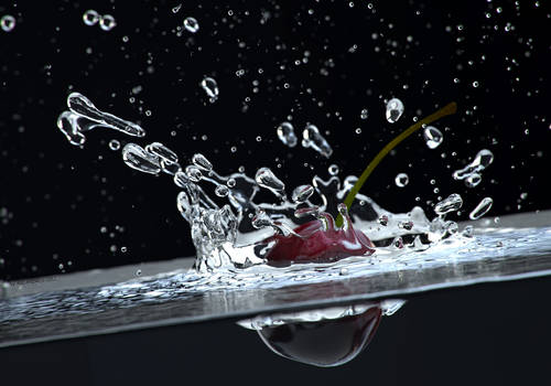 Cherry Splash V1 Wallpaper