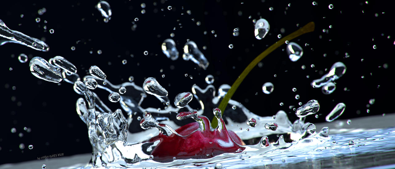 Cherry Splash close Wallpaper by AREANDRES on DeviantArt