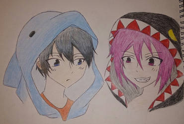 Haruka and Rin Hoodies