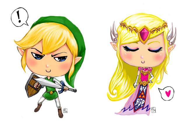 -- chibi set3: link n zelda --