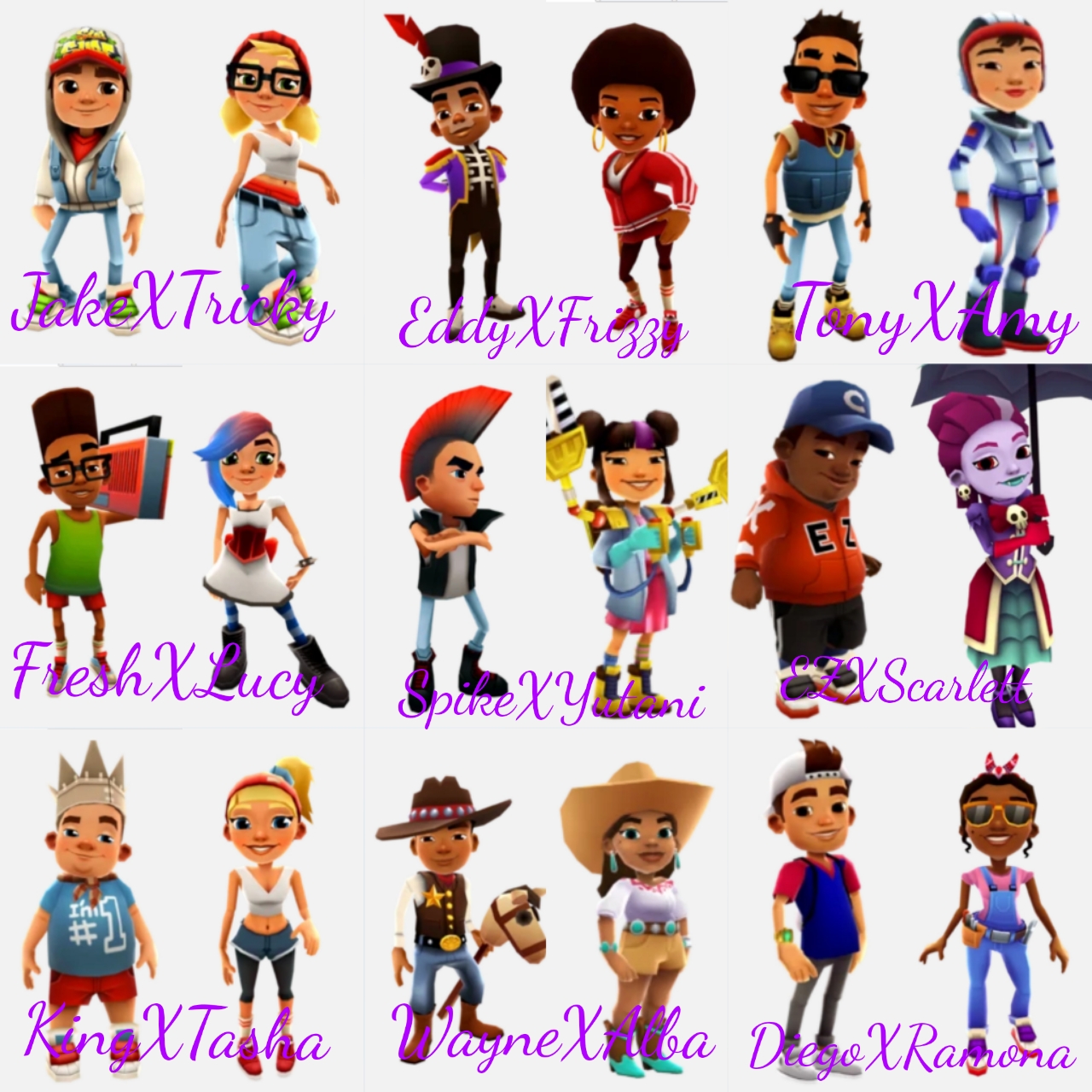 My Subway Surfers Couples (part 1) by NickJrFanEst2000 on DeviantArt