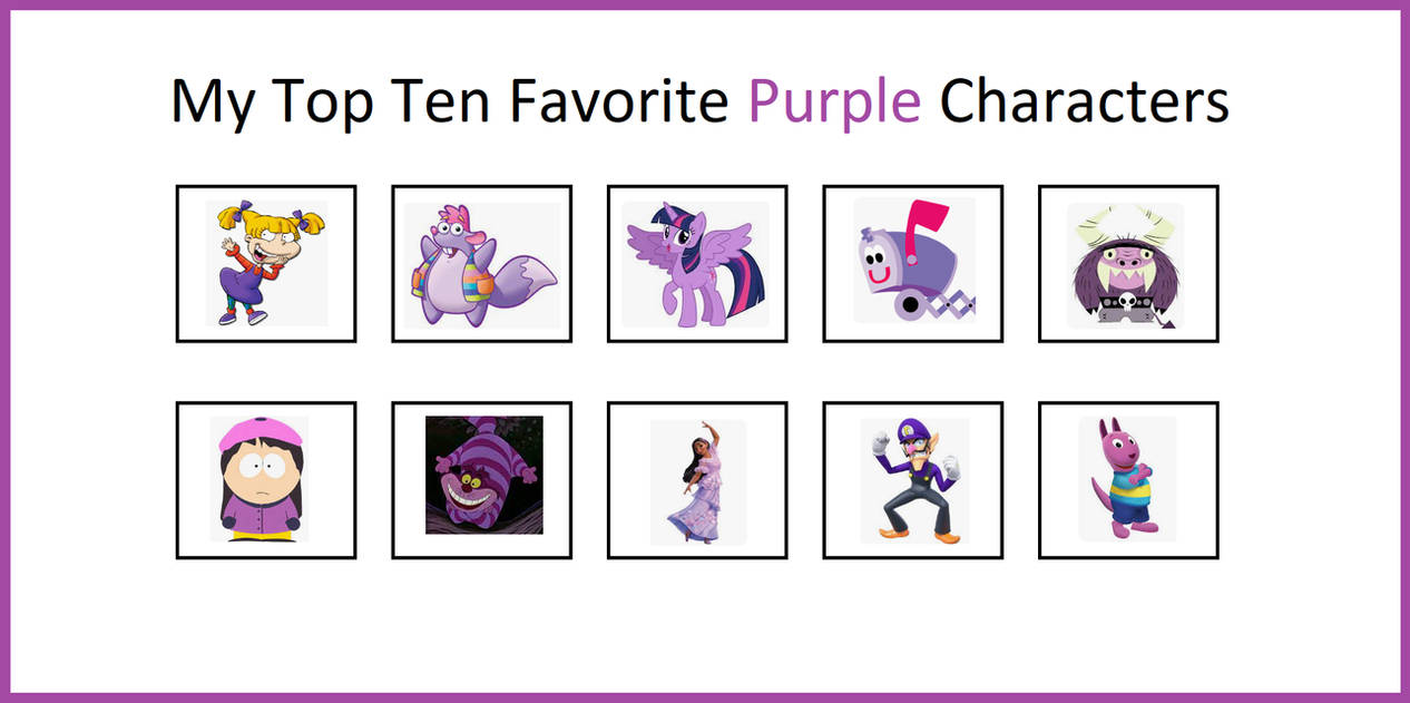 My Top 10 Favorite Purple Characters, My Way by NickJrFanEst2000 on ...