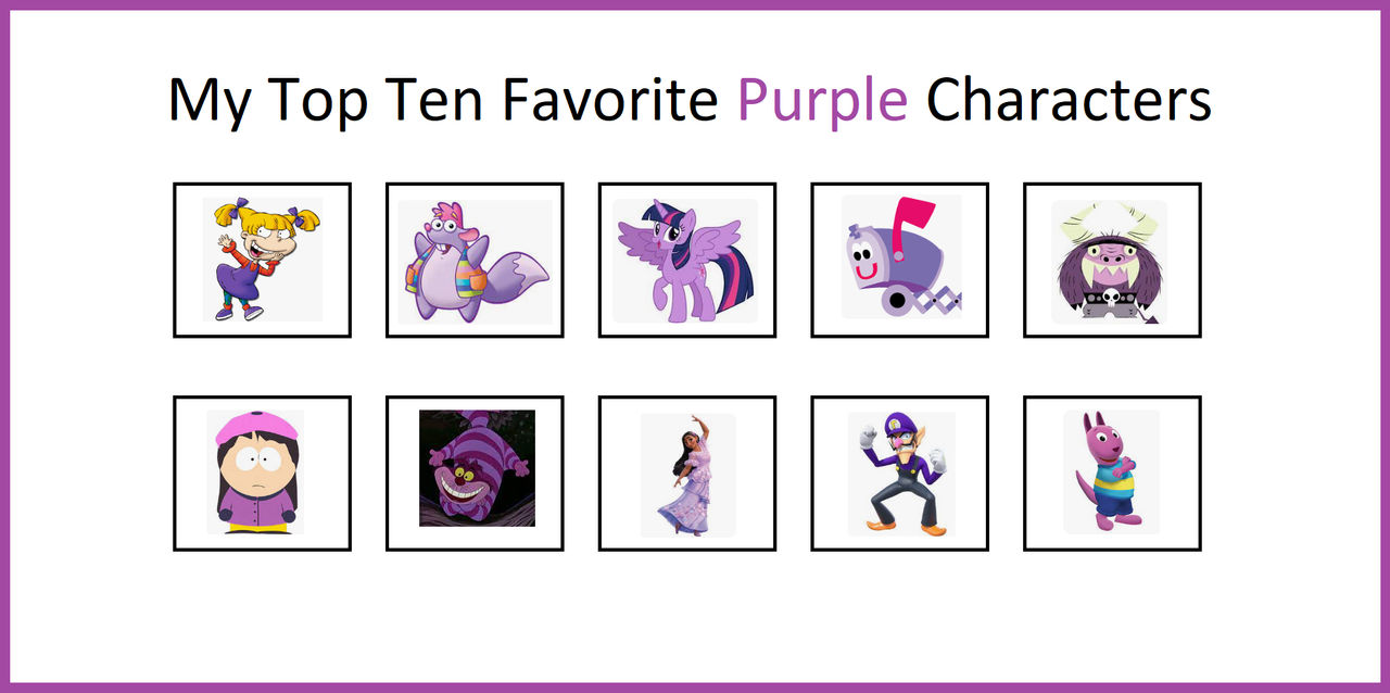 Purple Characters Rivals My Top 10 Favorite Purple Characters, My Way by NickJrFanEst2000 on ...