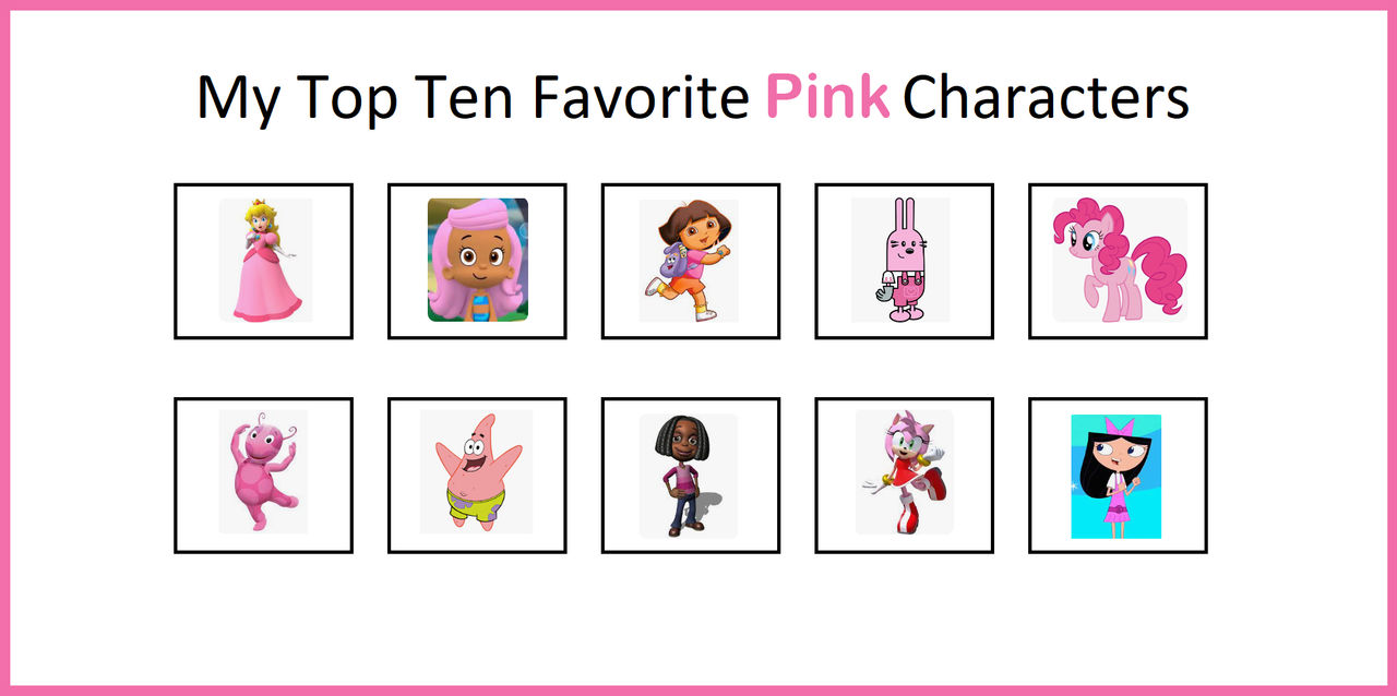 Pink Charters My Top 10 Favorite Pink Characters, My Way by NickJrFanEst2000 on ...