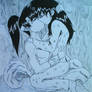 Kouga and Kagome Kiss