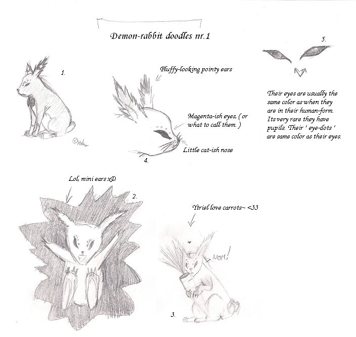 Demon-rabbit doodles by Hachitaki on DeviantArt