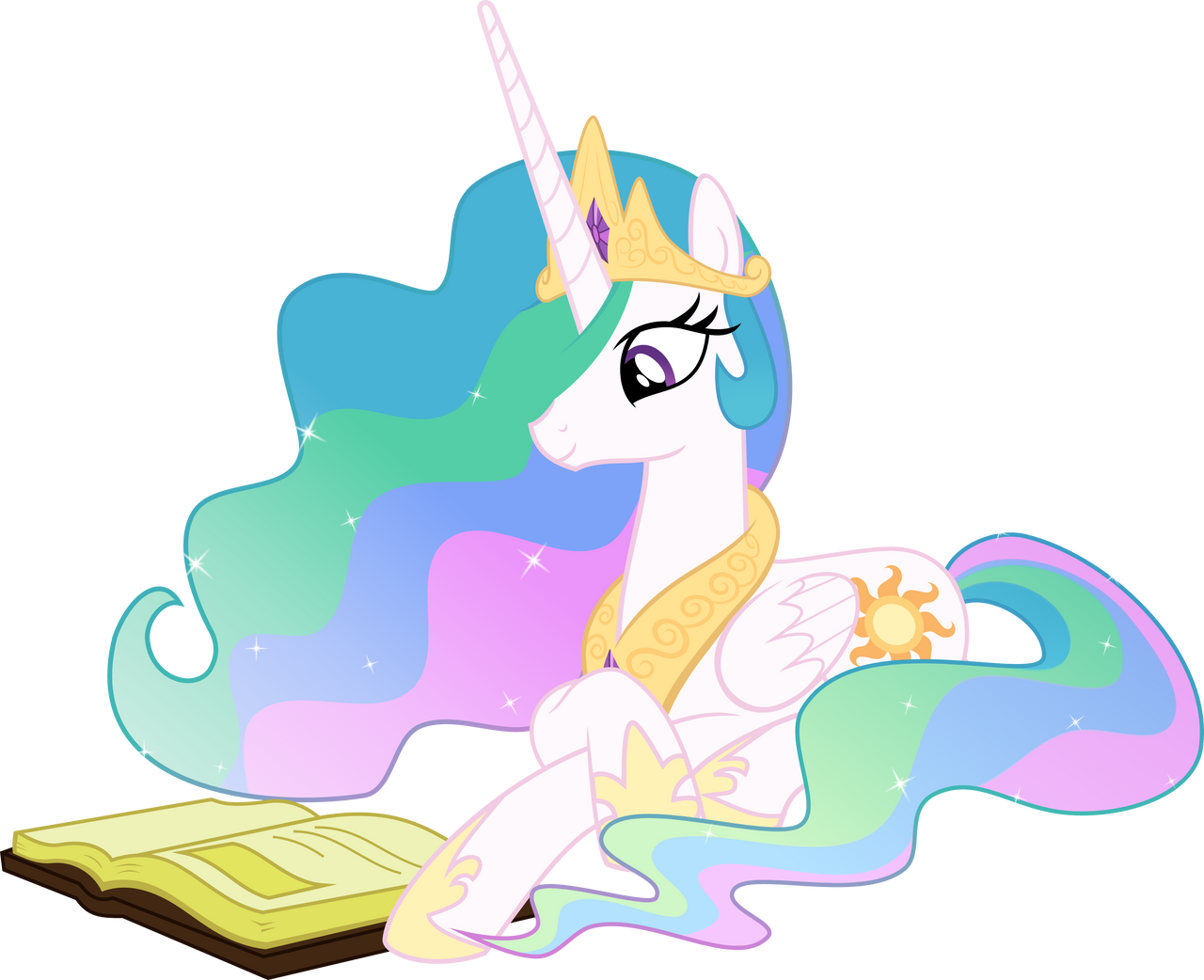 Princess Celestia Reading - Season 2 Poster by Takua770