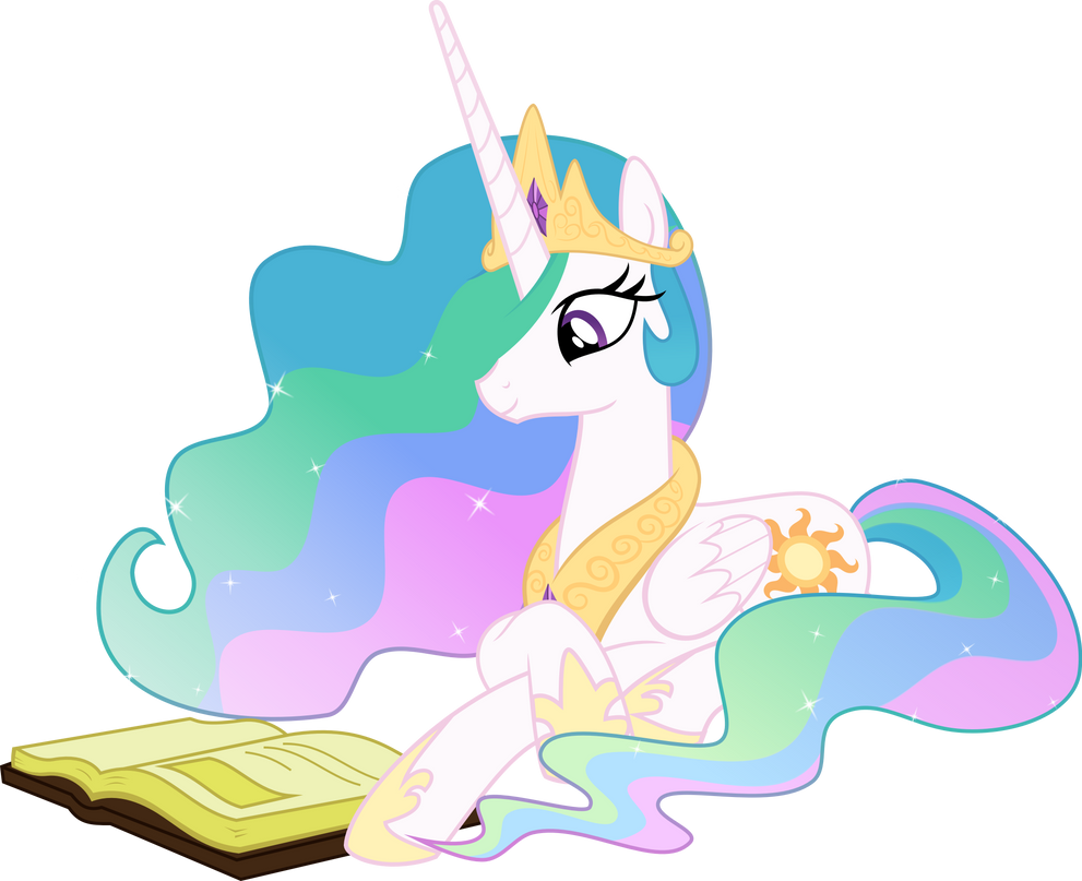Princess Celestia Reading - Season 2 Poster by Takua770