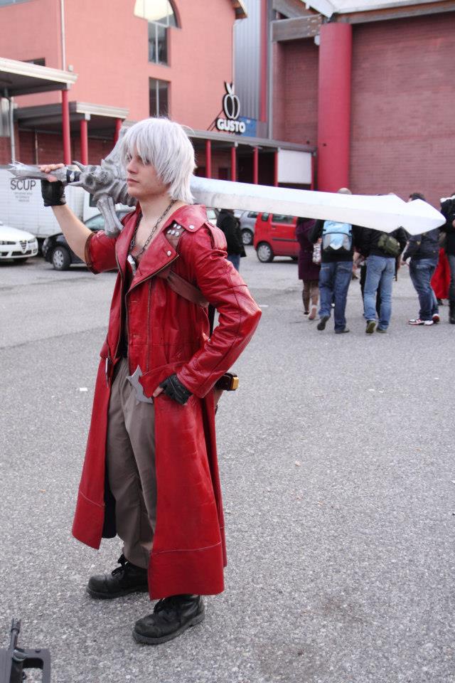 Devil May Cry 3 Dante Dark Red Cosplay Costume