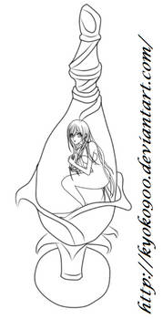 Yuki mermaid line art