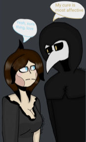 SCP-049 and SCP-049-1 meeting each other, wondering why the heck