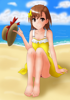 Misaka Mikoto Summerdress (with background)