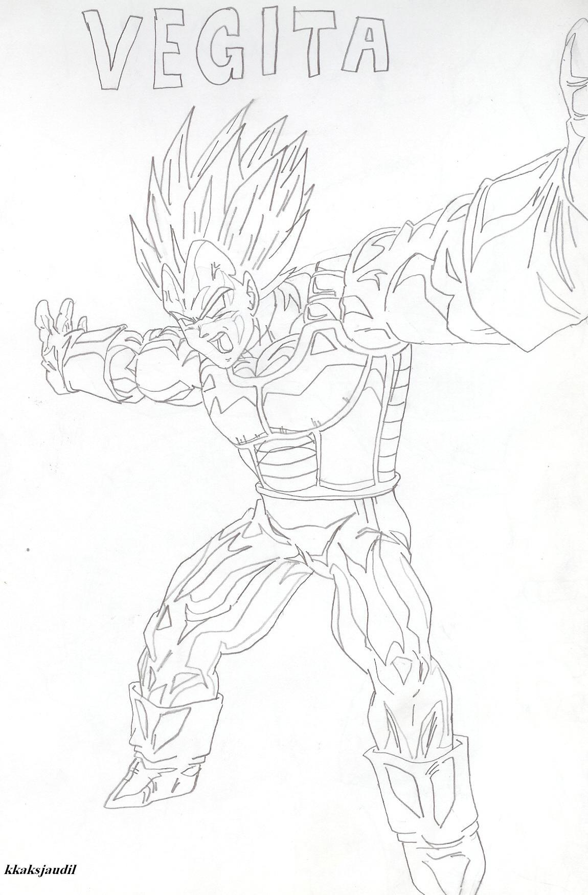 DRAWING VEGETA'S FIRST FINAL FLASH - DRAGON BALL Z ART 