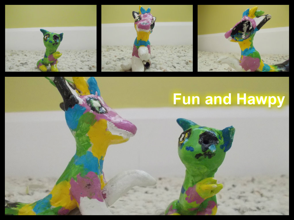 Fun and Hawpy the pinata