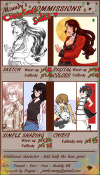 Commissions prices Xmas 2019 Discount