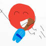 Bouncy playing a Electric guitar