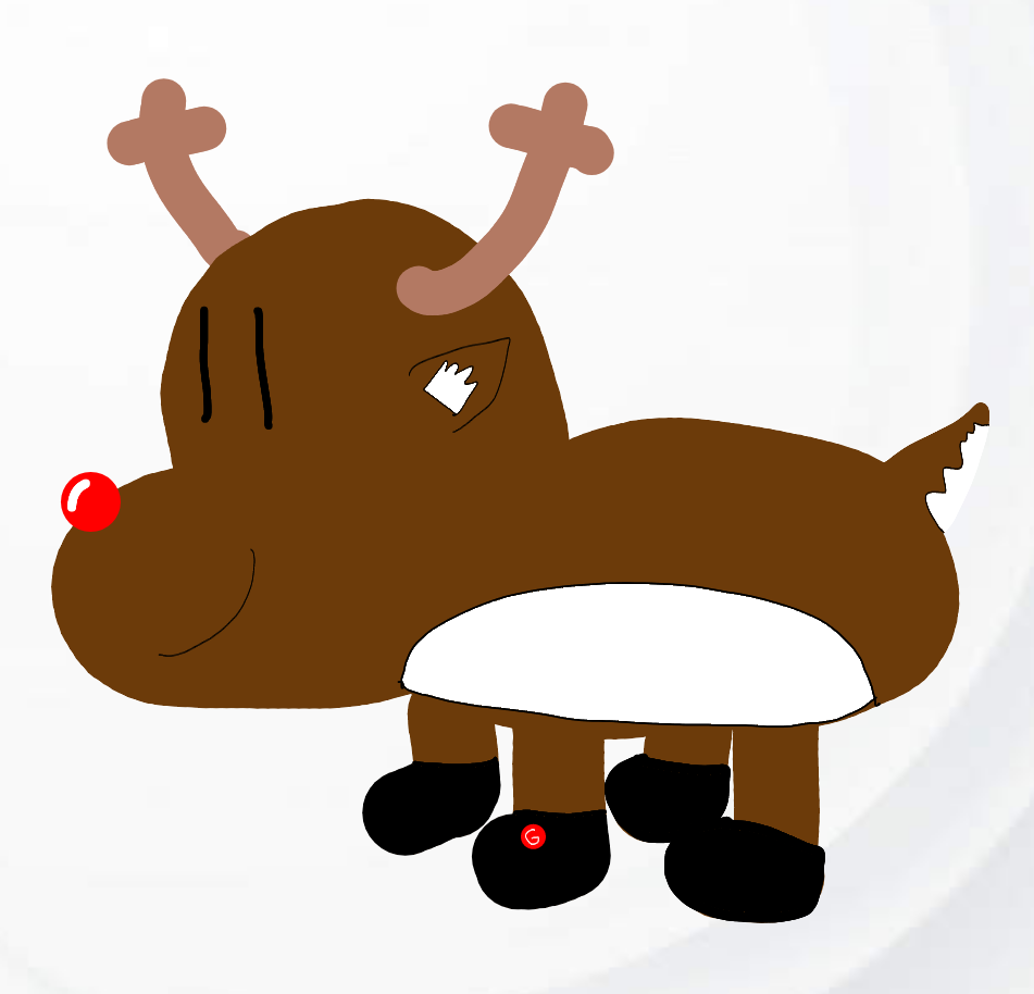 Running Rudolph Cartoon Gemmy custom running Rudolph by funnybird814 on DeviantArt