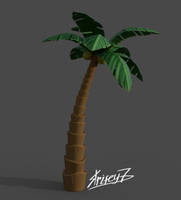 Stylized palm tree