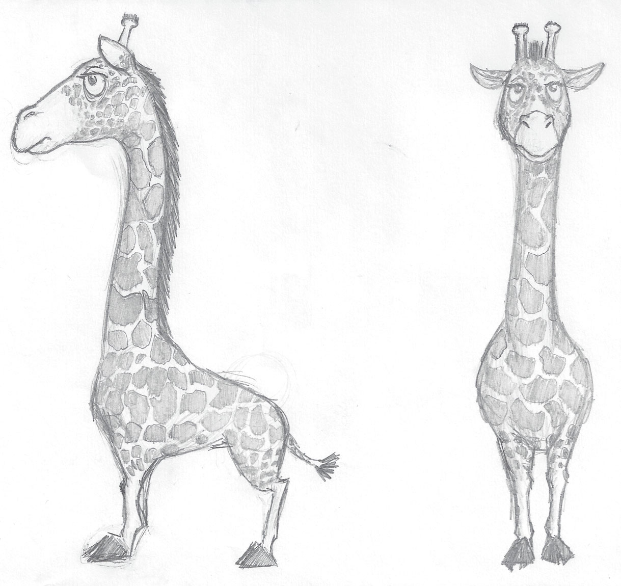 Giraffe sketch concept art