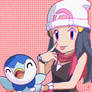 Dawn and Piplup